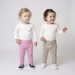 YAMP - Leggings Para Bebé niña Pack de 2 unidades de Algodón