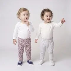 YAMP - Leggings Para Bebé niña Pack de 2 unidades de Algodón