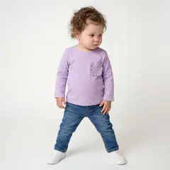 YAMP - Camiseta manga larga para Bebé niña de Algodón