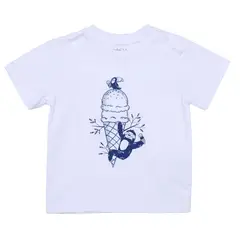 YAMP - Camiseta manga corta para Bebé niño con Estampado de Algodón