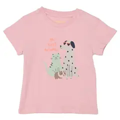 YAMP - Camiseta para Bebé niña con Estampado de Algodón
