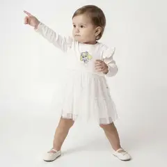 PAW PATROL - Vestido para Bebé niña con Estampado de Algodón
