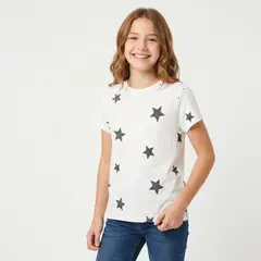 ELV - Camiseta para Niña Manga corta de Algodón
