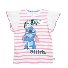 LILO & STITCH - Camiseta para Niña con Estampadode Algodón