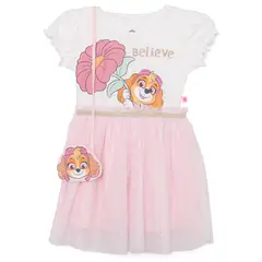 PAW PATROL - Vestido para Niña Estampado Medio Algodón