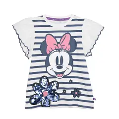 MINNIE - Camiseta para Niña con Estampadode Algodón