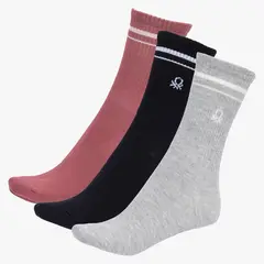 BENETTON - Pack de 3 Calcetines casuales para Mujer Largas