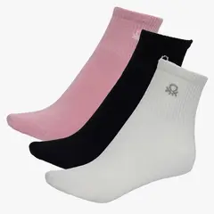 BENETTON - Pack de 3 Calcetines Casuales Mujer Cortas
