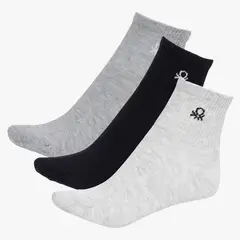 BENETTON - Pack de 3 Calcetines Casuales Mujer Cortas