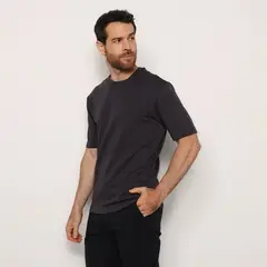 BASEMENT - Camiseta Hombre con Estampado de Algodón