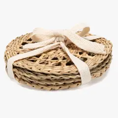 BASEMENT HOME - Set 4 Posavasos Seagrass Natural