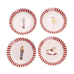 ROBERTA ALLEN - Set 4 Platos 15 Cm + Caja Navidad