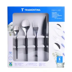 TRAMONTINA - Juego de Cuchilleria Acero Inoxidable 24 Piezas