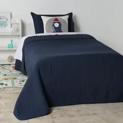 MICA KIDS - Cubrelecho Infantil Texturado Azul