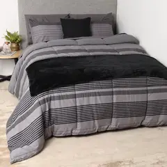MICA - Juego de Cama Mica: Edredón + Juego de Sábanas + Manta + Cojín