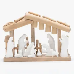 MICA - Pesebre Madera 28.5x18.7x12.7cm