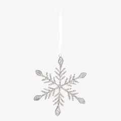 MICA - Adorno de Árbol Navidad Copo de Nieve 15cm