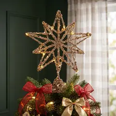 MICA - Topper Decorativo de Estrella para Arbol Navideño 25cm