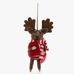 MICA - Adorno de Árbol Navidad Reno 15 cm