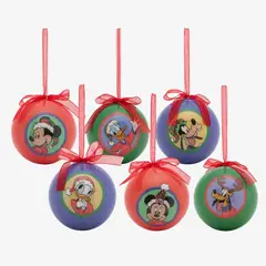 DISNEY - Bola de Navidad 6 unidades 8x8x8 cm