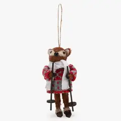 MICA - Adorno de Árbol Navidad Zorro 12 cm