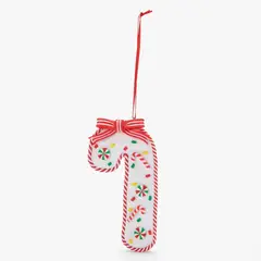 MICA - Adorno de Árbol Navidad Bastón 12 cm