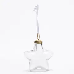 MICA - Set de 2 Adornos Colgantes de Estrellas para Árbol Navideño 8cm
