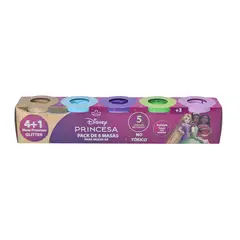 DISNEY - Set de 4+1 Botes de Masas para apretar Princess