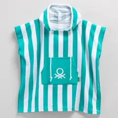 BENETTON - Toalla De Playa Infantil Con Capucha Algodón 340g 71x148 cm