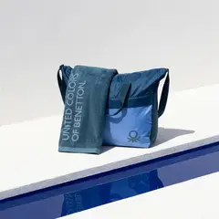 BENETTON - Toalla de Playa con Bolso Algodón 90x170 cm