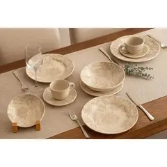 ROBERTA ALLEN - Vajilla Roberta Allen: Porcelana Naut Beige 4 puestos 20 piezas