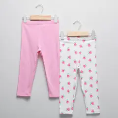 YAMP - Leggings Para Bebé niña Pack de 2 unidades de Algodón