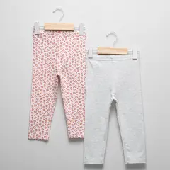 YAMP - Leggings Para Bebé niña Pack de 2 unidades de Algodón