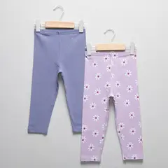 YAMP - Leggings Para Bebé niña Pack de 2 unidades de Algodón