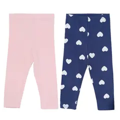 YAMP - Leggings Para Bebé niña Pack de 2 unidades de Algodón