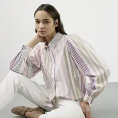BASEMENT - Camisa Mujer Manga larga de Algodón