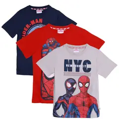 SPIDERMAN - Camiseta para Niño con Estampado Manga corta de Algodón Spider-Man