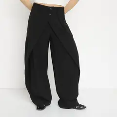 SYBILLA - Pantalón Baggy Mujer Tiro alto