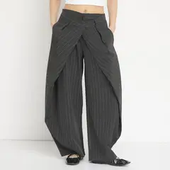 SYBILLA - Pantalón Baggy Mujer Tiro alto