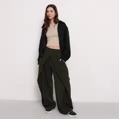 SYBILLA - Pantalón Baggy Mujer Tiro alto