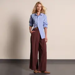 BASEMENT - Pantalón Wide leg Mujer