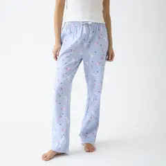 SYBILLA - Pantalón de pijama Mujer con Estampado de Algodón Sbyilla