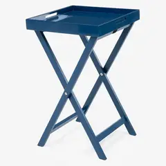 ROBERTA ALLEN - Mesa Plegable Lacada Azul 40x40x65 cm
