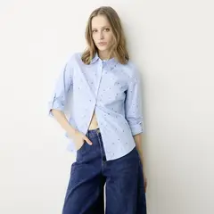 BASEMENT - Camisa Mujer Manga larga de Algodón