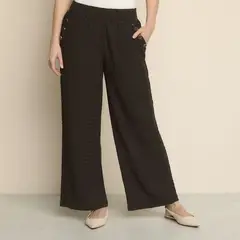 STEFANO COCCI - Pantalón Wide leg Mujer Tiro medio
