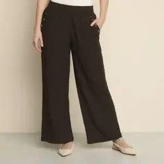 STEFANO COCCI - Pantalón Wide leg Mujer Tiro medio