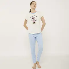 DISNEY - Pijama Para Mujer Manga corta con Estampado de Algodón