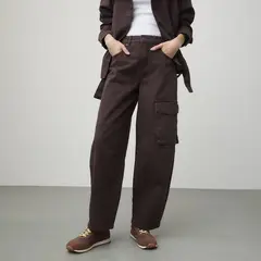BASEMENT - Jean Baggy Mujer Tiro medio Denim de Algodón
