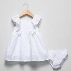 YAMP - Vestido para Bebé niña Corto Casual de Algodón