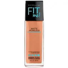 MAYBELLINE - Base de maquillaje Líquida Fit Me Matte Poreless Natural Buff 30 ml